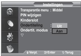 SAMSUNG LE-52F96BD - De ondtertiteling instellen - 1