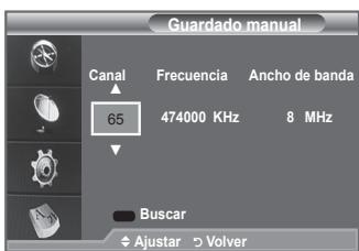 SAMSUNG LE-52F96BD - Actualización manual de la lista de canales - 1