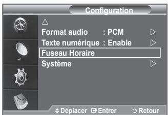 SAMSUNG LE-52F96BD - Sélection du fuseau horaire où vous vous trouvez. - 1
