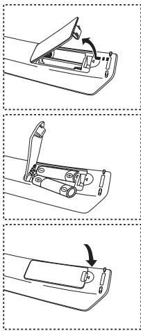 SAMSUNG LE-52F96BD - Installing Batteries in the Remote Control - 1