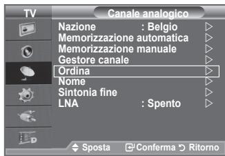 SAMSUNG LE-52F96BD - Ordinamento dei canali memorizzati - 1