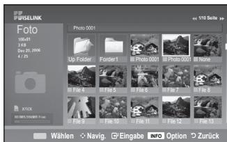 SAMSUNG LE-52F96BD - Benutzen des Menüw während einer Diaschau - 7