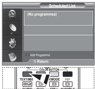 SAMSUNG LE-52F96BD - Uporaba seznama načrtovanih programov - 1