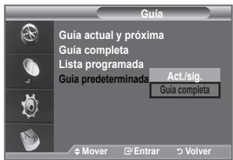 SAMSUNG LE-52F96BD - Configuración de la guía predeterminada - 1