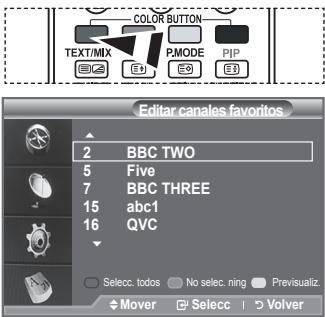 SAMSUNG LE-52F96BD - Se peut usar esta funciona cuando uno o más canales favoritos se han seleccionado. - 2