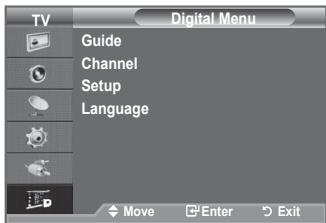 SAMSUNG LE-52F96BD - Previewing the DTV Menu System - 1