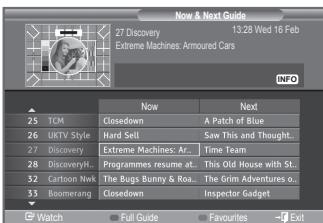 SAMSUNG LE-52F96BD - Viewing the EPG (Electronic Programme Guide) Information - 1