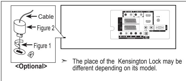 SAMSUNG LE-52F96BD - Using the Anti-Theft Kensington Lock (depending on the model) - 1