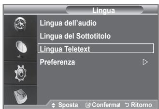 SAMSUNG LE-52F96BD - Selezione della lingua preferita (sottotitoli, audio o teletext) - 3
