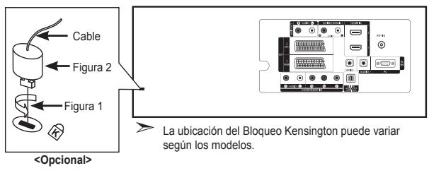 SAMSUNG LE-52F96BD - Utilización del bloqueo Kensington antirrobo (según el modelo) - 1