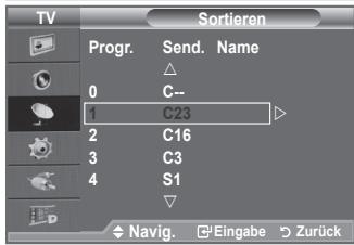SAMSUNG LE-52F96BD - Gespeicherte Sender sortieren - 2