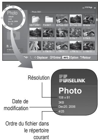 SAMSUNG LE-52F96BD - Utilisation du menu durant un diaporama - 8
