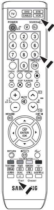 SAMSUNG LE-52F96BD - Setting Up Your Remote Control - 1