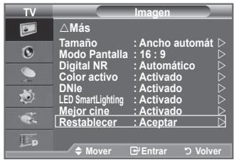 SAMSUNG LE-52F96BD - Puede volver a los ajustes deImagen predefinidos de fabrica. - 1