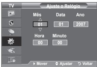 SAMSUNG LE-52F96BD - Pode acertar o relógio do televisor para que apareça a hora actual quando carregar no botão INFO. Não tem de acertar a hora se quiser usar os temporizadores Ligar/Desligar automatístico. - 2