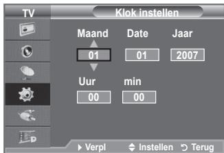 SAMSUNG LE-52F96BD - De huidigeijd instellen en weergeven - 2