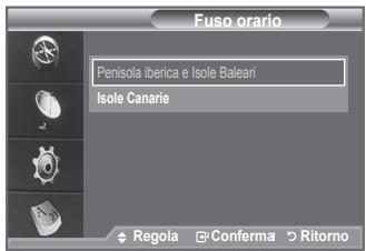 SAMSUNG LE-52F96BD - Selectionare il fuso orario della propria zona. - 2