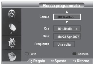 SAMSUNG LE-52F96BD - Uso della funzione Elenco programmato - 5