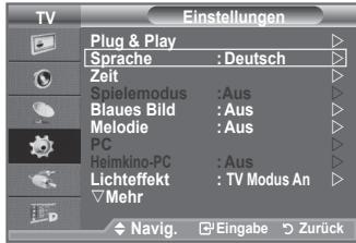 SAMSUNG LE-52F96BD - Sprache auswahlen - 1