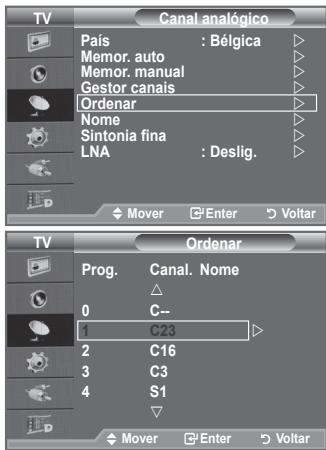 SAMSUNG LE-52F96BD - Organar os canais memorizados - 1