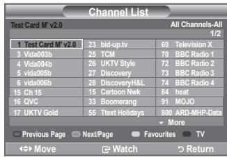 SAMSUNG LE-52F96BD - Selecting Channel List - 1