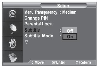 SAMSUNG LE-52F96BD - You can set the Transparency of the menu. - 11