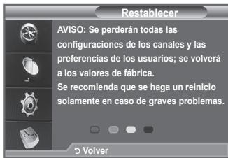 SAMSUNG LE-52F96BD - Pude restablecer los values almacenados de acuerdo con la configuracion predeterminada de fabrica. - 2