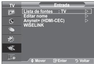 SAMSUNG LE-52F96BD - Pode fazer uma selecao das fontes externas ligadas às tomadas de entrada do televisor. - 1