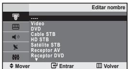 SAMSUNG LE-20S81B - Ediciones de los nombres de fuentes de entrada - 1