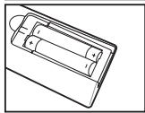 SAMSUNG LE-20S81B - Inserimento delle batterie nel telecomando - 2