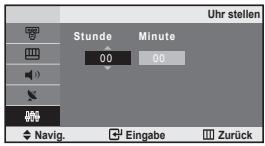 SAMSUNG LE-20S81B - Uhrzeit einstellen und anzeigen - 1