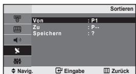 SAMSUNG LE-20S81B - Gespeicherte Kanäle sortieren - 1
