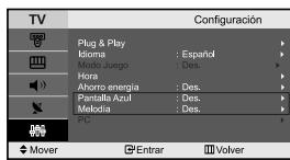 SAMSUNG LE-23R32B - Ajuste del modo Pantalla Azul /Selección de Melódia - 2