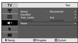 SAMSUNG LE-23R32B - Zurücksetzen der Toneinstellungen auf die werkseitig festgelegten Standardwerte - 1