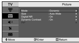 SAMSUNG LE-23R32B - Changing the Picture Size - 1