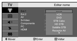 SAMSUNG LE-23R32B - Editar os names das fontes de entrada - 2