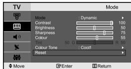 SAMSUNG LE-23R32B - Resetting the Picture Settings to the Factory Defaults - 2