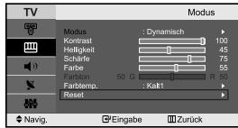 SAMSUNG LE-23R32B - Zurücksetzen der Bildeinstellungen auf die werkseitig festgelegten Standardwerte - 2