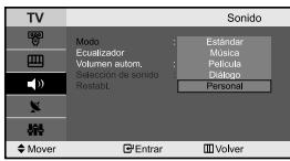 SAMSUNG LE-23R32B - Puede selectionar un tipo de efecto de sonido especial que se usa cuando se visualice una emisión concreta. - 1