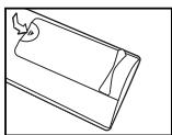 SAMSUNG LE-23R32B - Inserimento delle batterie nel telecomando - 1