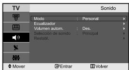 SAMSUNG LE-23R32B - Es possible ajustar los parámetros del sonido según sus preferencias personales. - 1