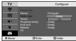 SAMSUNG LE-23R32B - Quando utilizar o aparecido pela primarya vez, tem de seleccionar o idioma dos menus e indicatoroes presentados no ecra. - 2