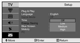 SAMSUNG LE-23R32B - Using the Energy Saving Feature - 2