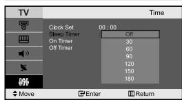 SAMSUNG LE-23R32B - Setting the Sleep Timer - 2