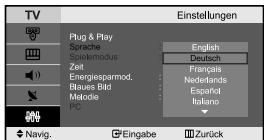 SAMSUNG LE-23R32B - Sprache der Bedienerführung wahlen - 2