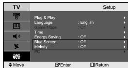SAMSUNG LE-23R32B - Setting the Blue Screen Mode / Selecting the Melody - 2