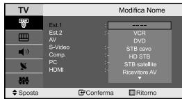 SAMSUNG LE-23R32B - Modifica dei nomi delle sorgenti di ingresso - 2
