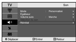 SAMSUNG LE-23R71B - Rétablir les paramètres de son par défaut - 1