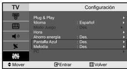 SAMSUNG LE-23R71B - Ajuste del modo Pantalla Azul /Selección de Melodia - 2