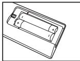 SAMSUNG LE-23R71B - Batterien in die Fernbedienung montieren - 2